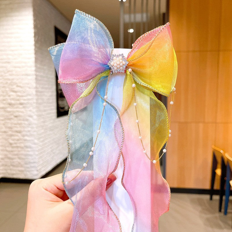 Pearl Cluster Iridescent Bow