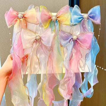 Pearl Cluster Iridescent Bow