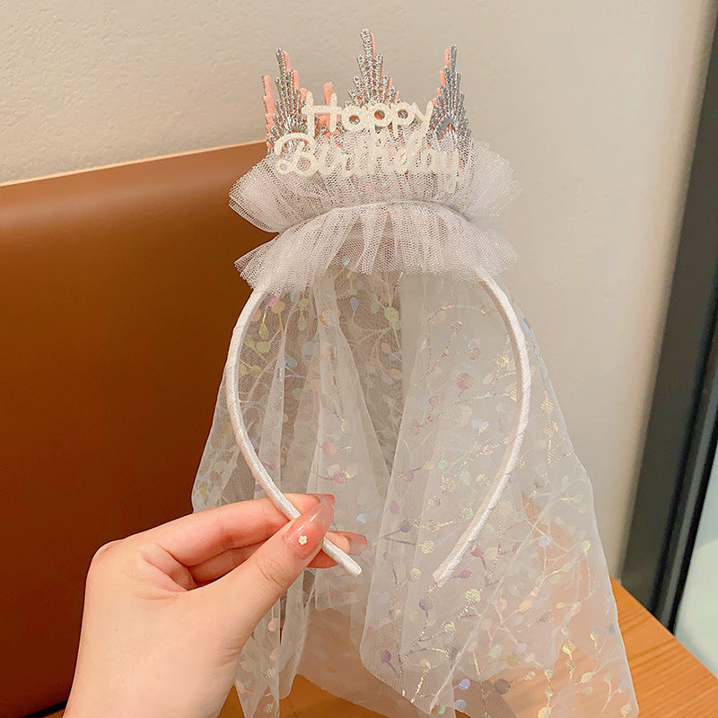 Glitter Crown Birthday Headband