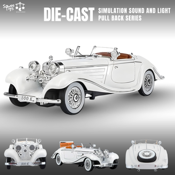 Die-Cast Vintage Simulation Car Sound & Light Pull-Back Series