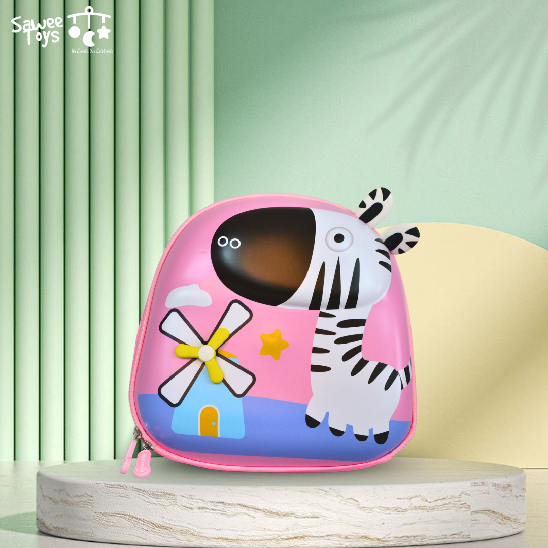 FANCY BAG ZEBRA WITH FAN SPINNER
