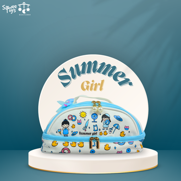 Summer Girl Pencil Case Dual Compartment Edition
