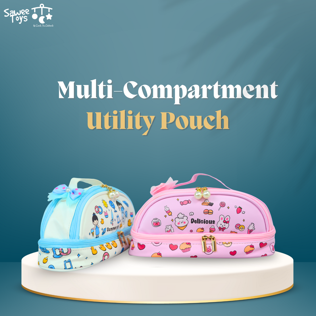 Summer Girl Pencil Case Dual Compartment Edition