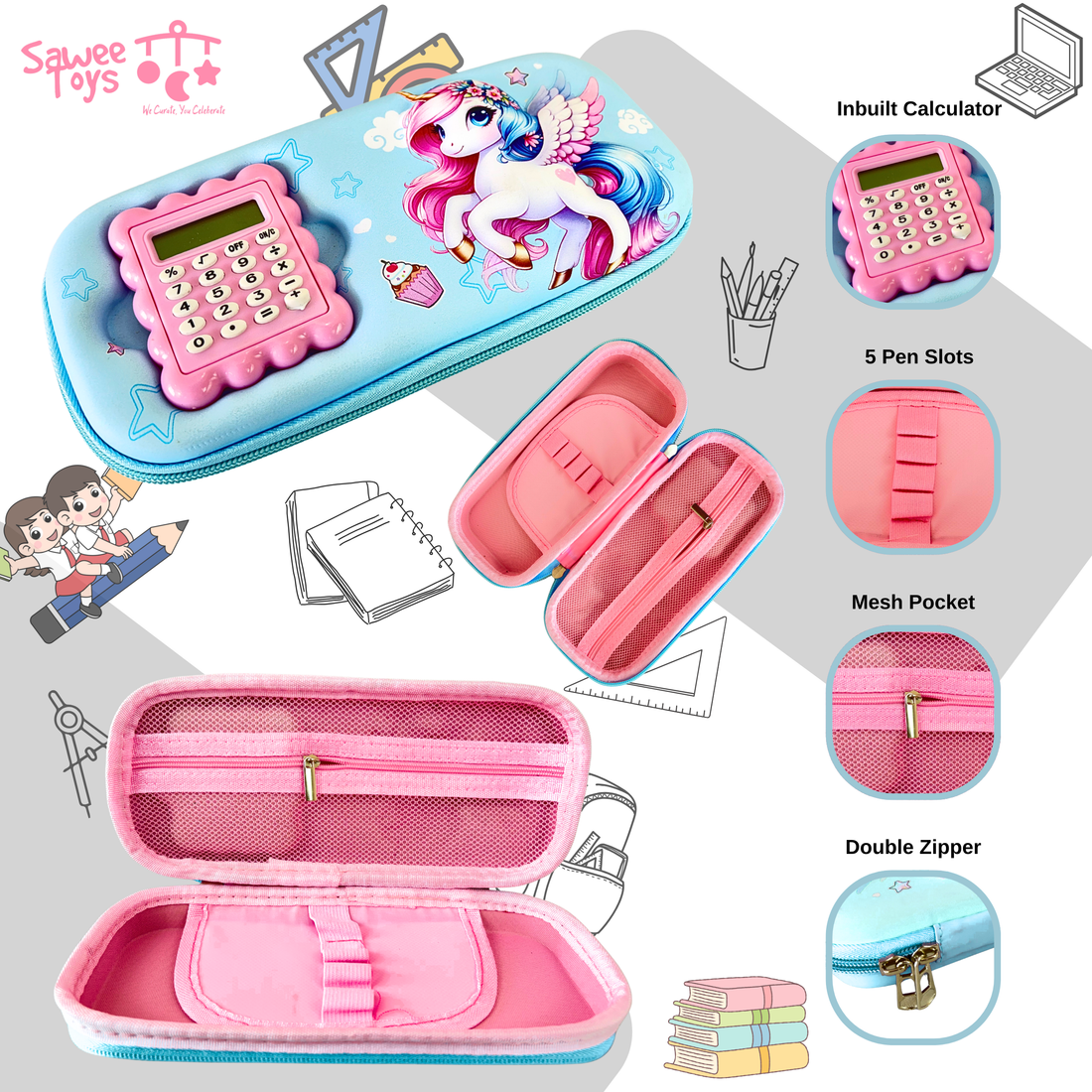 Calculator Pencil Case