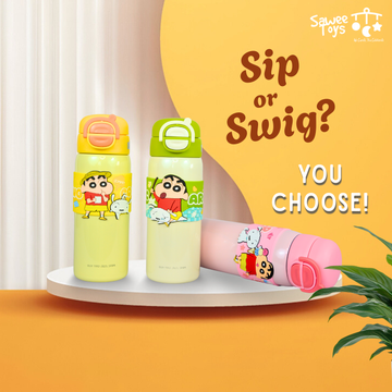 Double Mouth Stainless Steel Kids Bottle Shin Chan Edition