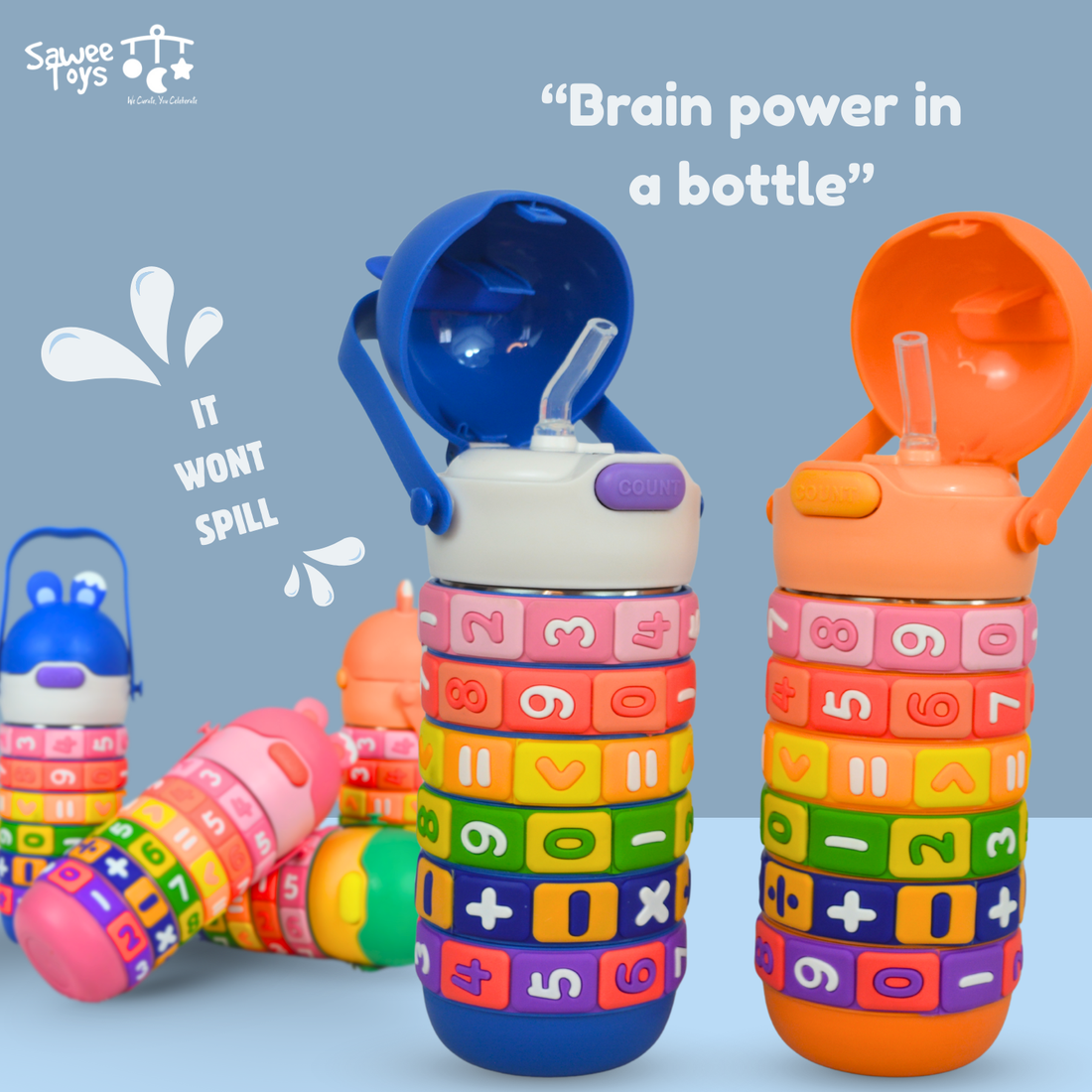 Stainless Steel Maths Water Bottle